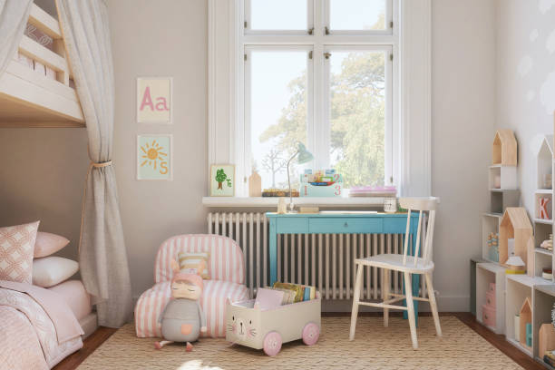 istock Child room with a desk 1268707550