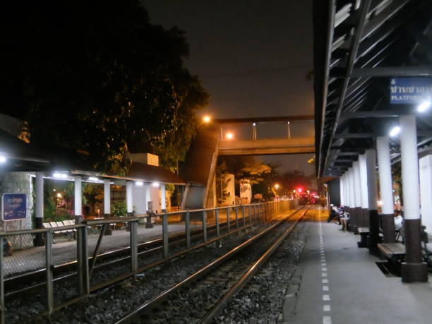 istock Thai railway station at night 1268707588