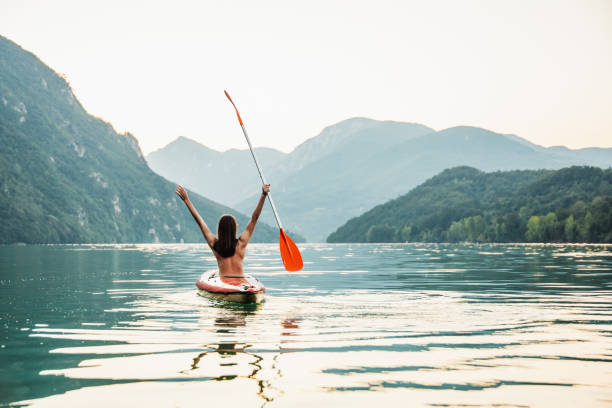 istock Relaxing naked on the lake 1268710905