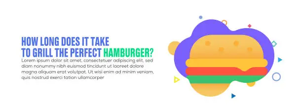 Vector illustration of Design element related to hamburger, fast food