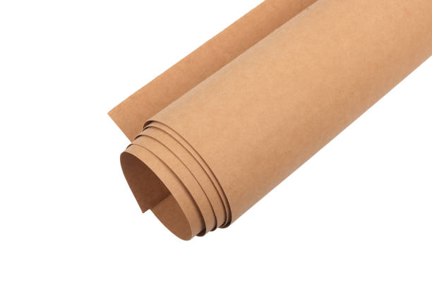 istock Rolled roll paper, brown natural paper. Roll 1268713303