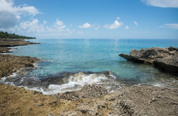 istock Turquoise Sea and Limestone Rock: St. Croix 1268716215