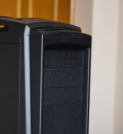 Black Computer Chassis Pc Mainframe Case Mesh Front View Stock Photo ...