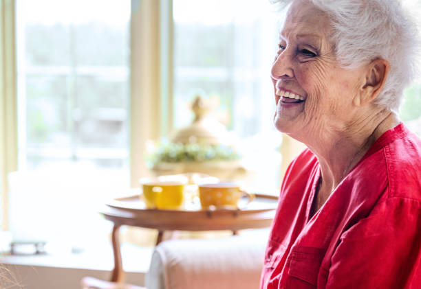 istock Senior woman having makeup 1268721155
