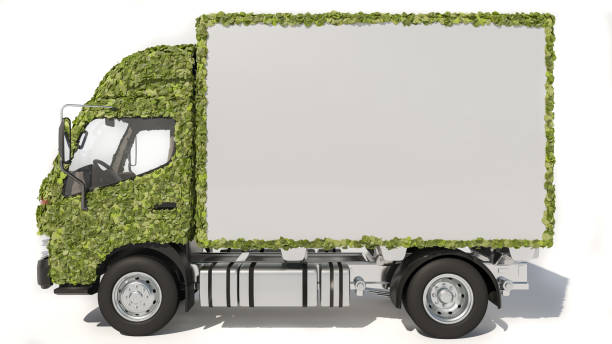 istock Side View of a Box Truck Partially Covered in Leaves 1268728228