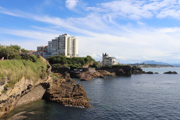 istock Biarritz's rocky coastline on the ocean 1268741520