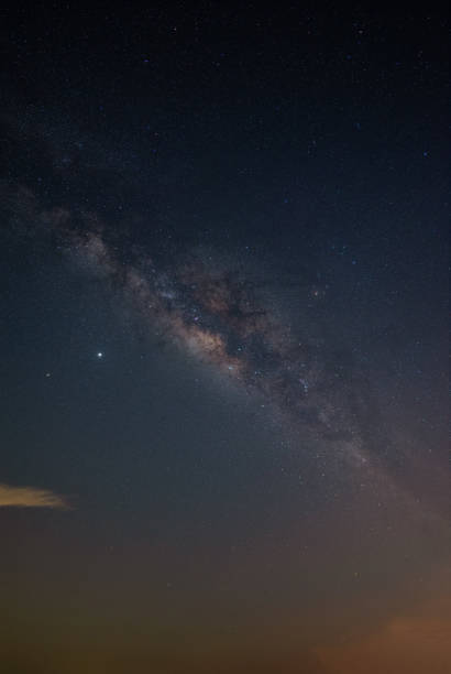 istock Landscape with Milky way galaxy. Night sky with stars. 1268742364