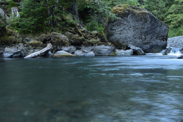 istock In The River Looking At Mossy Boulders 1268744273