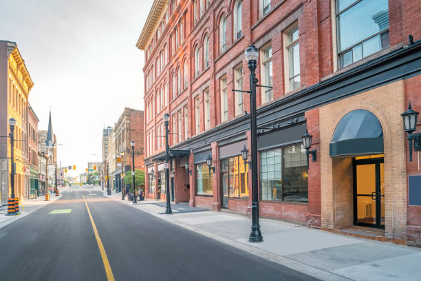 istock Historic facades in downtown Kitchener Ontario Canada 1268744309