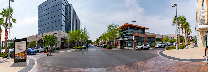 Summerlin, Nevada, United States - August 22, 2020: Summerlin downtown near Las Vegas. This area is famous for upscale stores and chic boutique among residents and tourists.