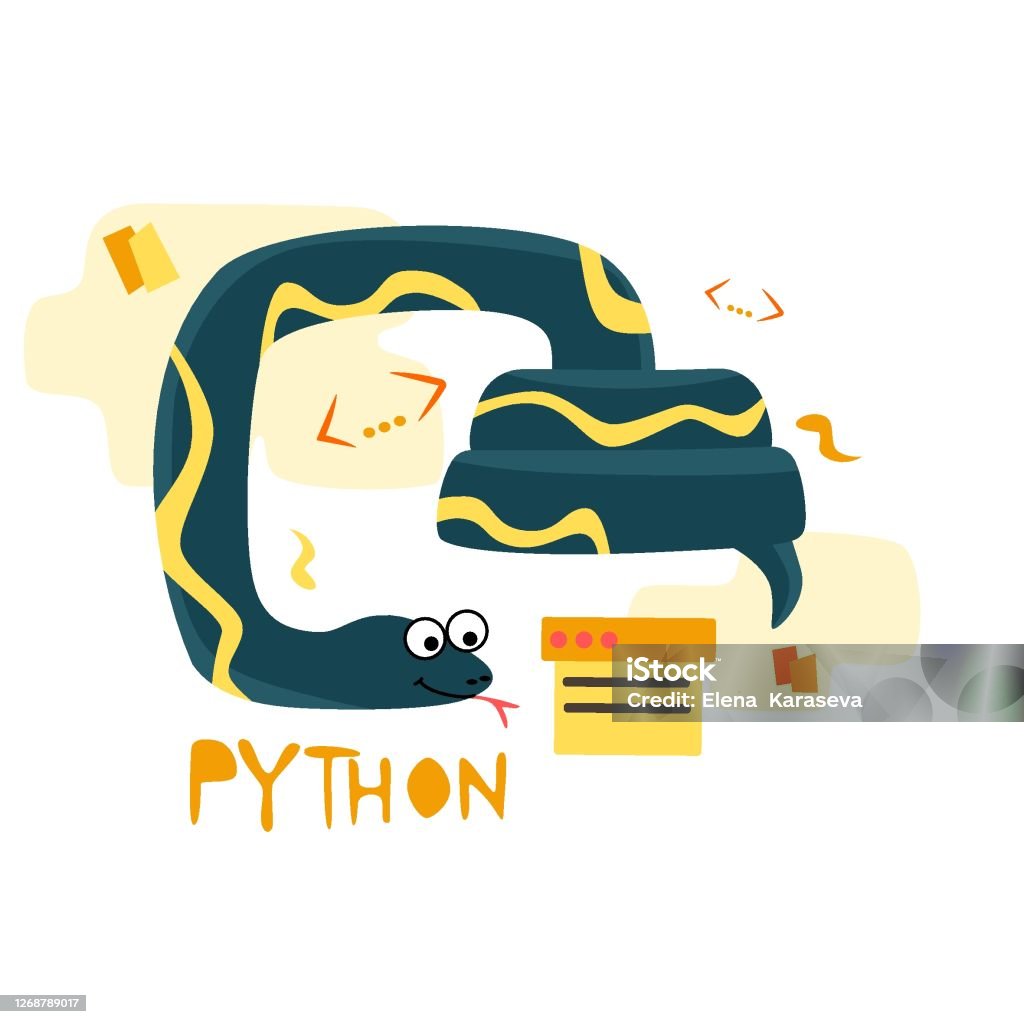 Python Code Language Sign Programming Coding And Developing Concept ...