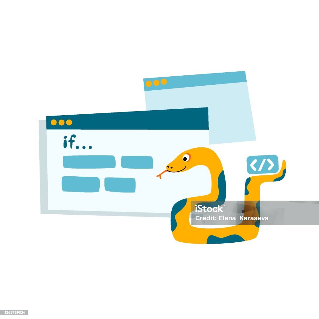 Python Code Language Sign Programming Coding And Developing Concept ...
