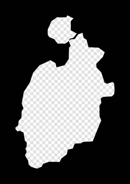 Vector illustration of Stencil map of Isla de Providencia.