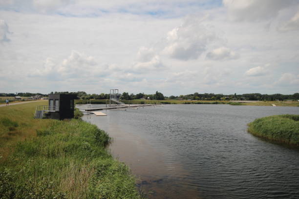 istock Rowing lane in the Eendragtspolder as water storage for Rotterdam. 1268859890