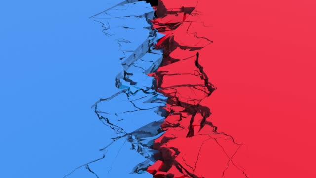 Terrain crack - USA political divide