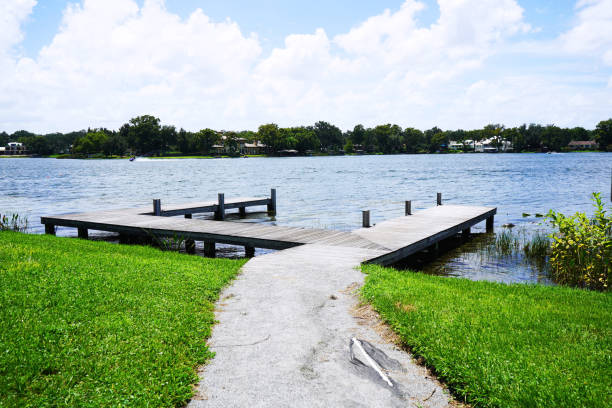 istock Boat deck view at Lake Virginia 1268884629
