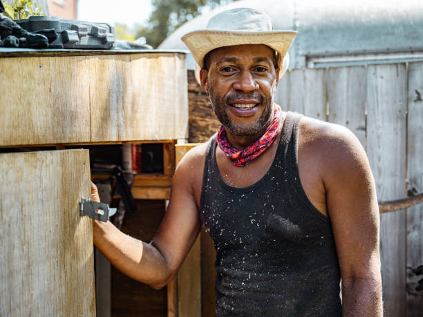 istock Hobby carpenter outdoors 1268886136