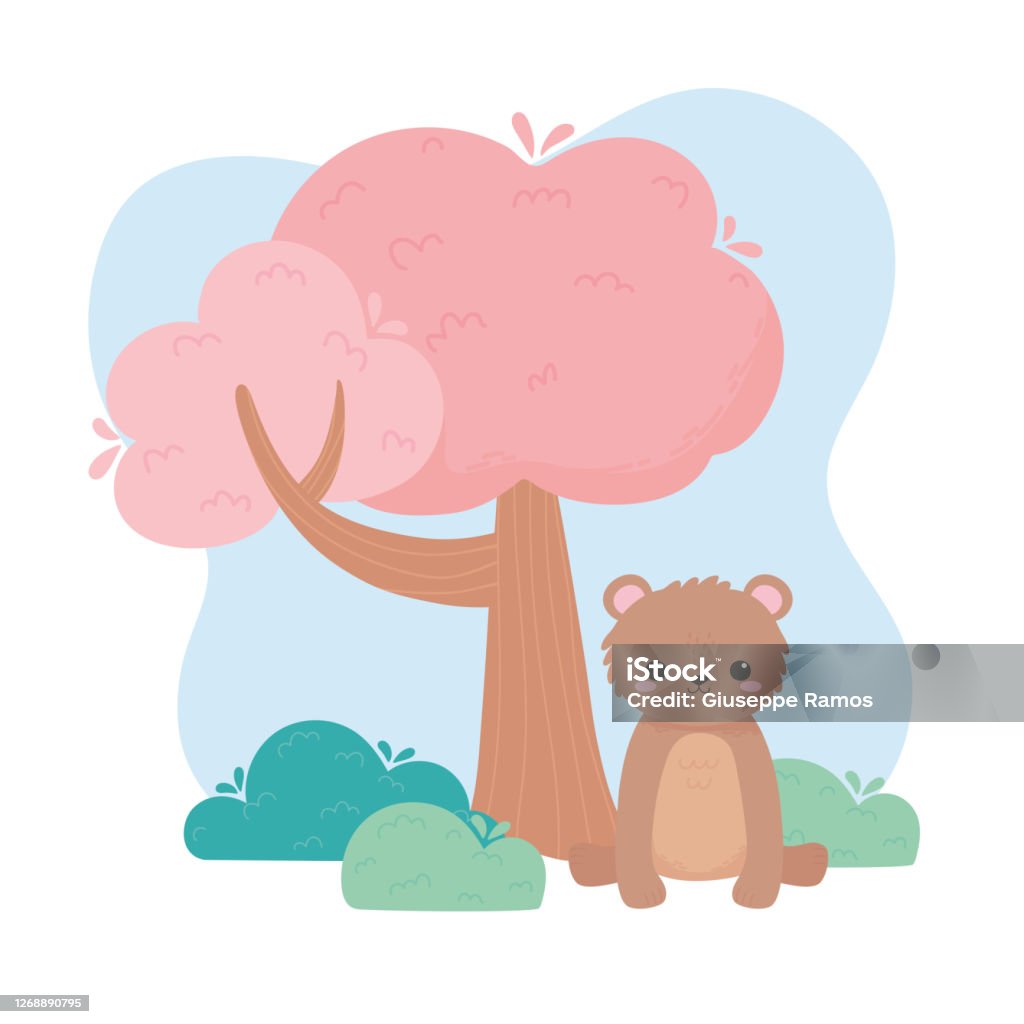 Ilustración de Lindo Oso Pequeño Sentado Árbol Animales De Dibujos Animados En Un Paisaje Natural y más Vectores Libres de Derechos de Animal - iStock Ilustración de Lindo Oso Pequeño Sentado Árbol Animales De Dibujos Animados En Un Paisaje Natural y más Vectores Libres de Derechos de Animal - iStock