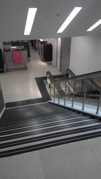 A department store escalator.