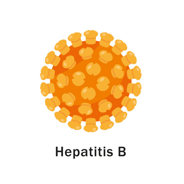 значок вируса гепатита на белом фоне. - hepatitis virus stock illustrations