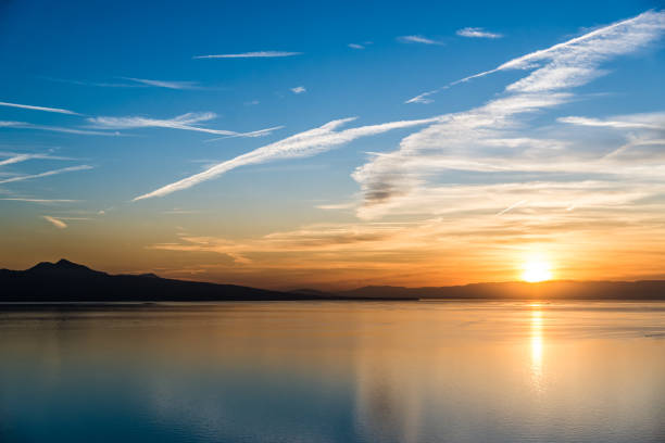 istock Lake Geneva at sunset 1268905398