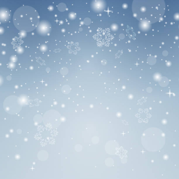 istock Winter snowflakes border background. snowflakes flying, holiday card with snow elements. Seasonal winter symbols. EPS 10 1268905963