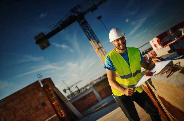 istock Construction supervisor on top of a building. 1268906596
