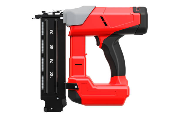 istock Electric Brad Nailer, 3D rendering isolated on white background 1268906701