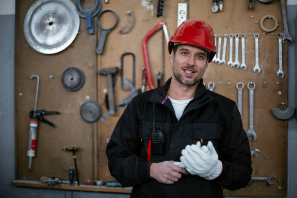 istock Portrait of worker in factory 1268908009