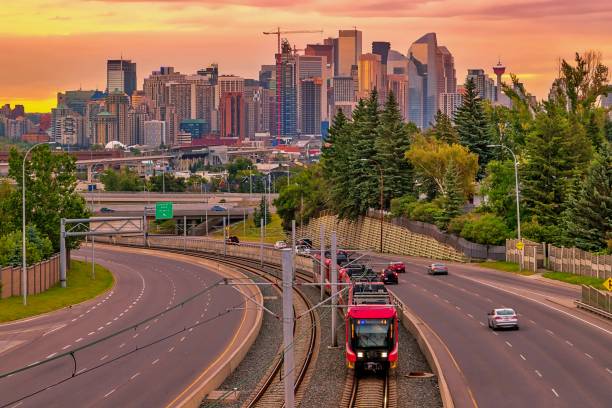istock Morning Clouds Over Roads To Downtown Calgary 1268911868