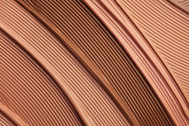 smudged chocolat beige rose cosmétique maquillage gradient texture palette crémeuse mat correcteur fond cc ou bb-crème en poudre - powder make up photos et images de collection