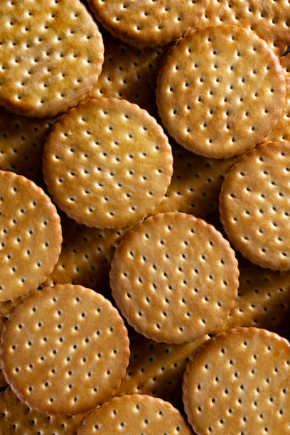 istock Round cookies filled with chocolate 1268921875