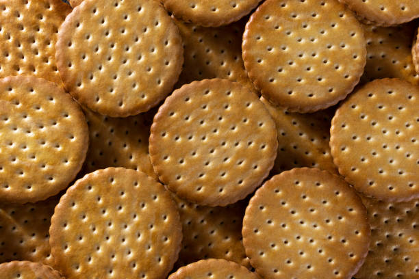 istock Round cookies filled with chocolate 1268921881