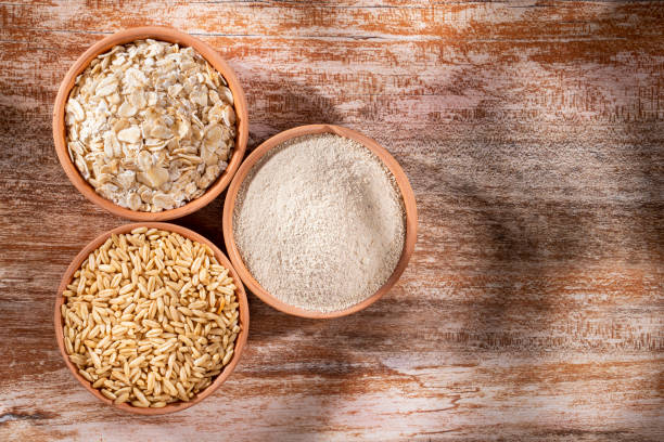 istock oat grains, flakes and flour 1268923104