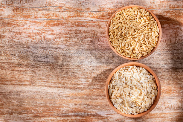 istock oat grains, flakes and flour 1268923213