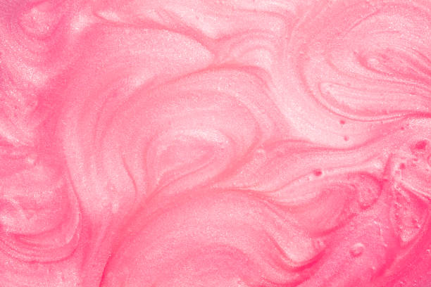 핑크 레드 퍼플 오렌지 클라렛 마룬 반짝 반짝 반짝 이십 립 글로스 - coral pink abstract paint 뉴스 사진 이미지
