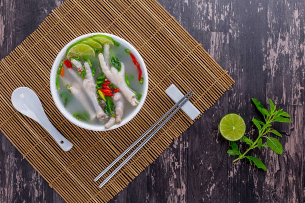 Chicken feet spicy soup
