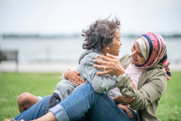 istock Mother and son in the city 1268931312