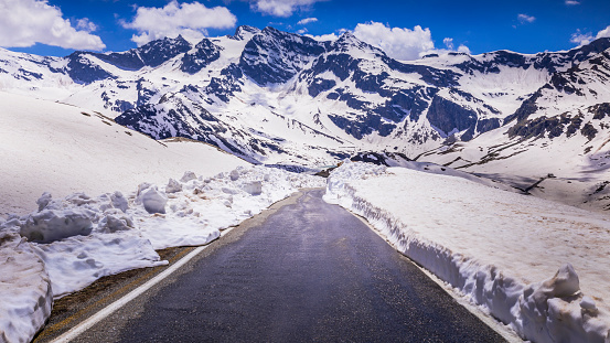 Nivolet pass: mountain Road – Dolomites, Gran Paradiso, graian alps – Italy