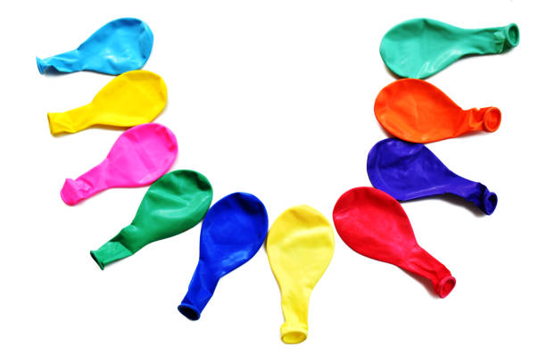 Multi colored non inflated balloon