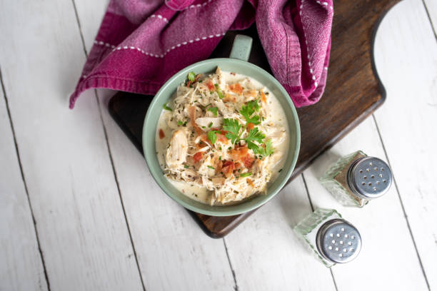istock Shredded chicken in cream cheese sauce 1268944399