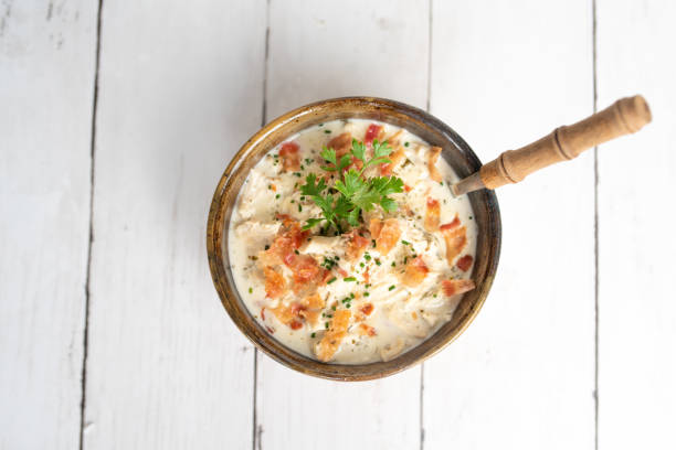 istock Shredded chicken in cream cheese sauce 1268944427