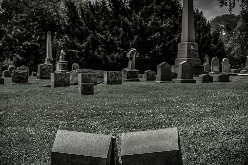 Two graves at the cemetery