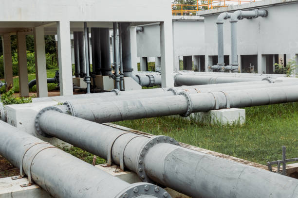 istock Water pipe in water treatment plant 1268949069