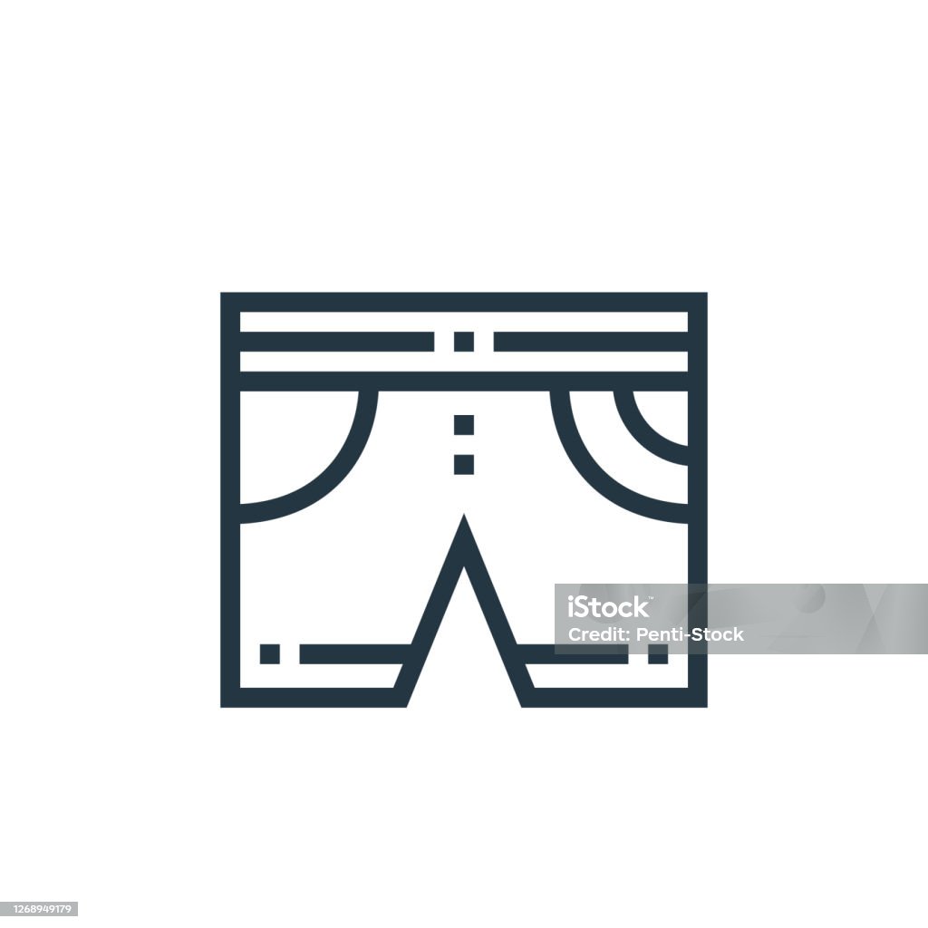 Icône Vectorielle De Short Isolée Sur Fond Blanc Contour Icône De ...