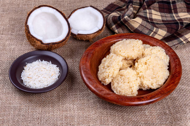 istock Brazilian coconut candy on wooden table. 1268951543