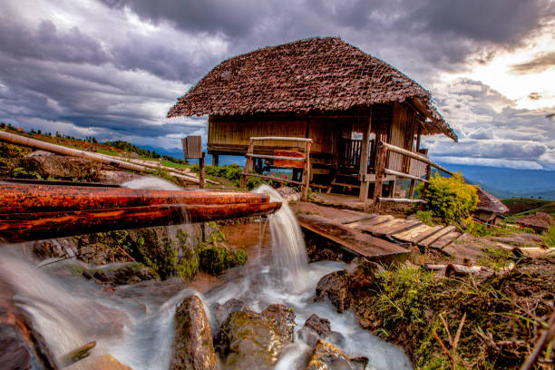 Turista HomeStay No PapongPaing Mae-Jam Chiangmai. Tailândia - foto de acervo