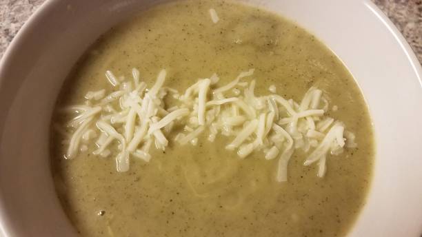 istock bowl of zucchini soup with mozzarella cheese 1268958512