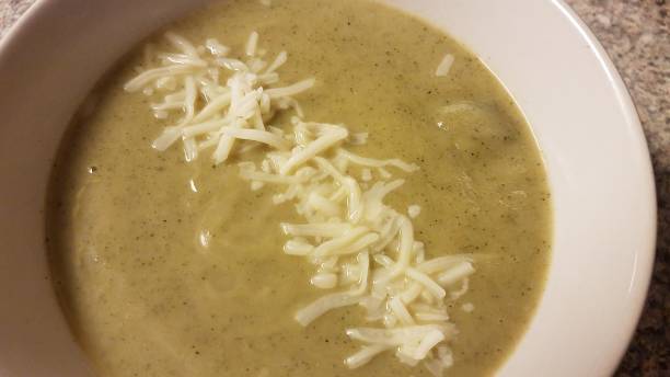 istock bowl of zucchini soup with mozzarella cheese 1268958526