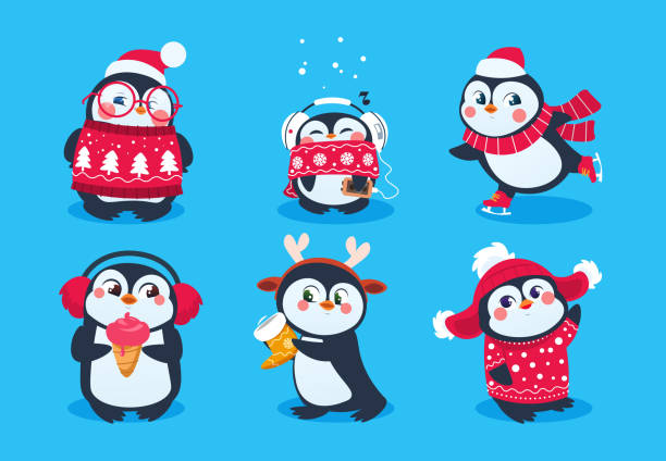 Christmas Penguin Funny Snow Animals Cute Baby Penguins Cartoon Characters In Winter Hat Isolated Vector Set Stock Illustration - Download Image Now - iStock Christmas Penguin Funny Snow Animals Cute Baby Penguins Cartoon Characters In Winter Hat Isolated Vector Set Stock Illustration - Download Image Now - iStock